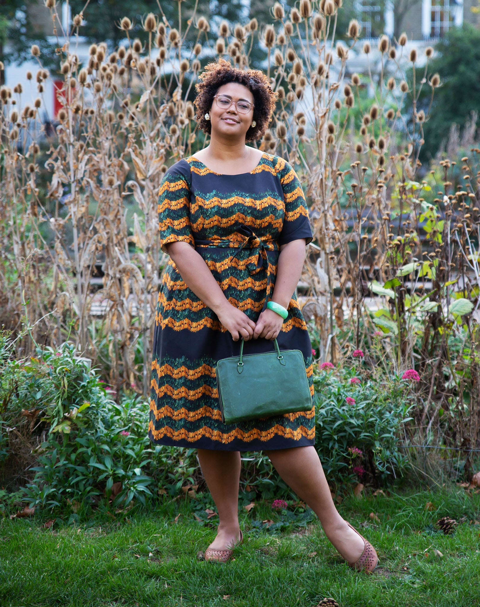 Archive Sale - Size 6 - Elsie - Black Feather Boa Dress | Organic Cotton