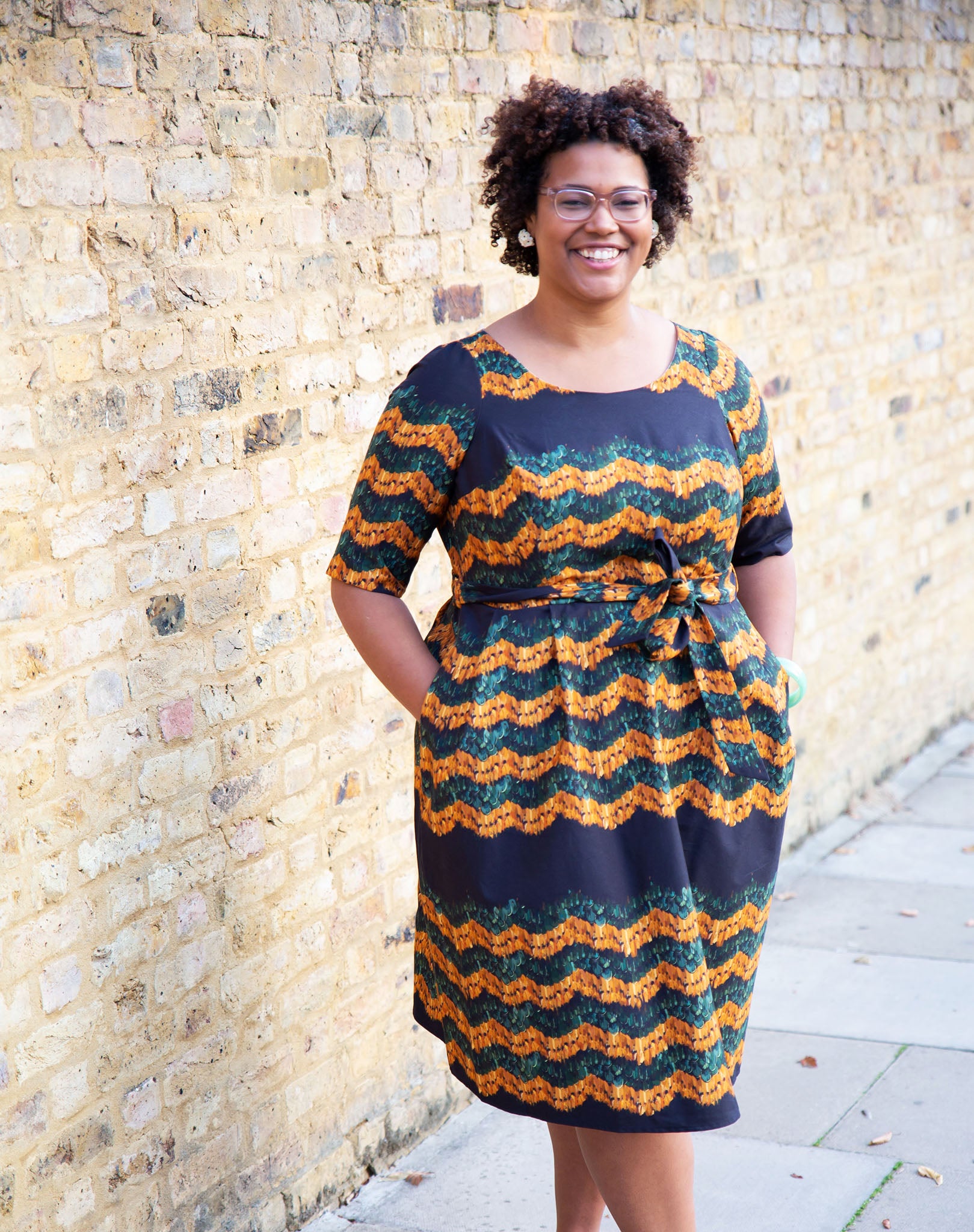 Archive Sale - Size 6 - Elsie - Black Feather Boa Dress | Organic Cotton