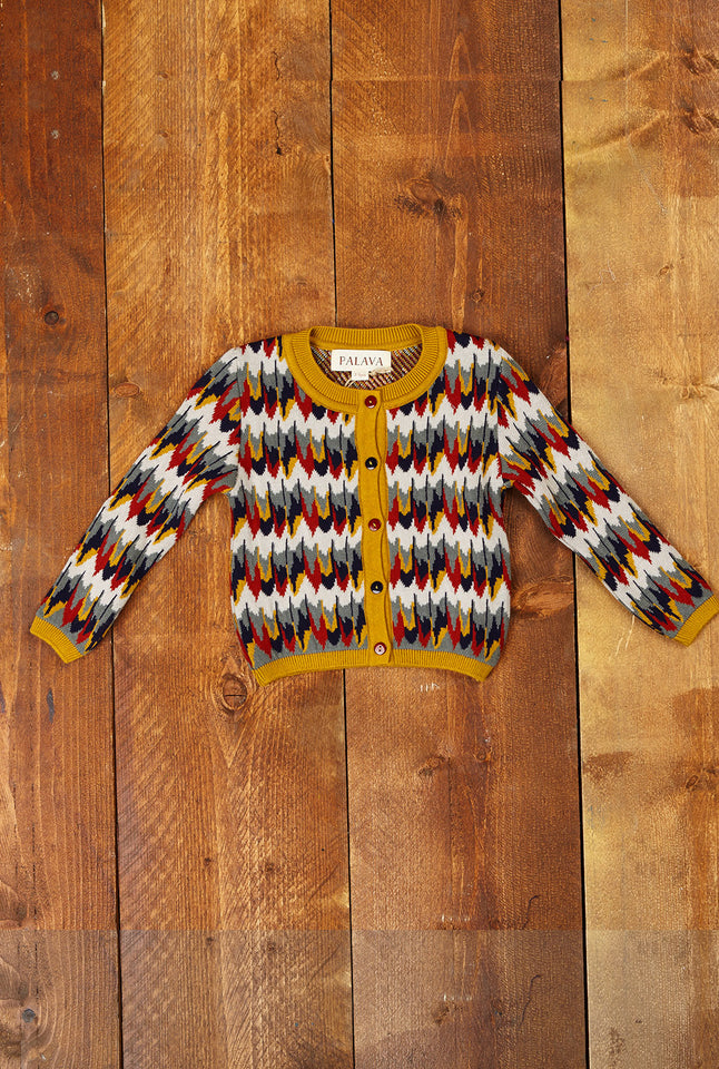 Children's Cardigan - Marbled Feathers - Palava