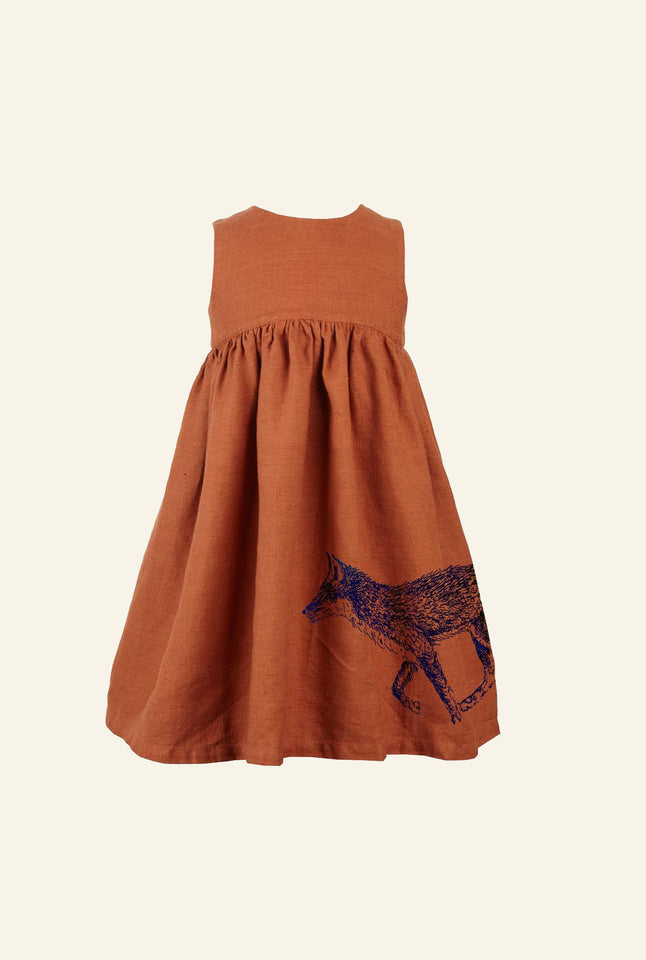 Rosie - Rust Fox Children's Dress | Linen