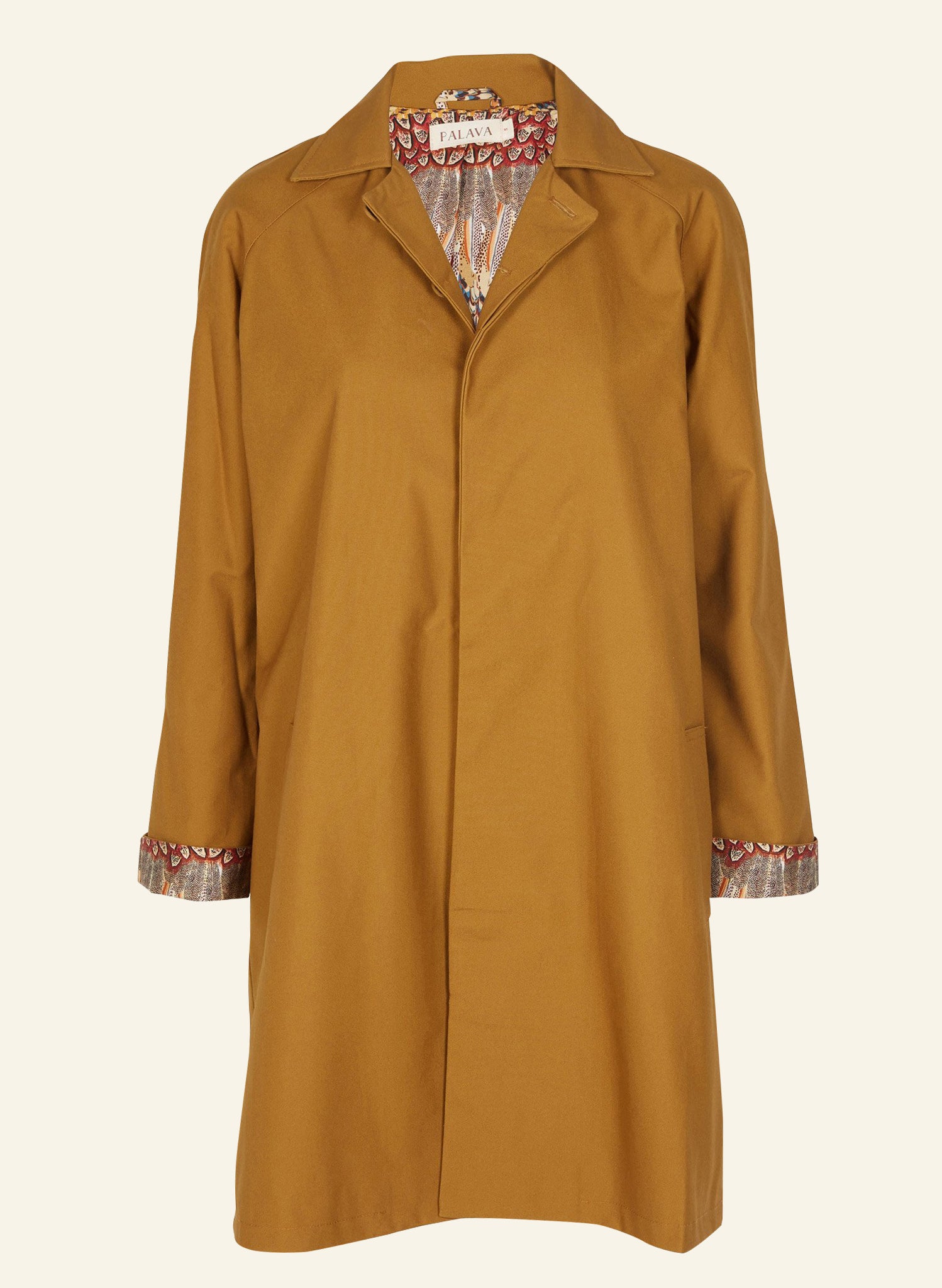 Trenchcoat - Toffee | Ruffled Feathers Print
