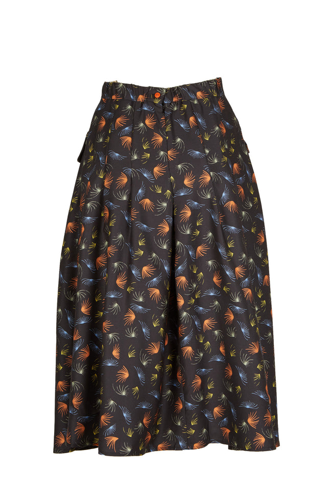 Veronica - Black Fireworks Skirt - 100% Tencel