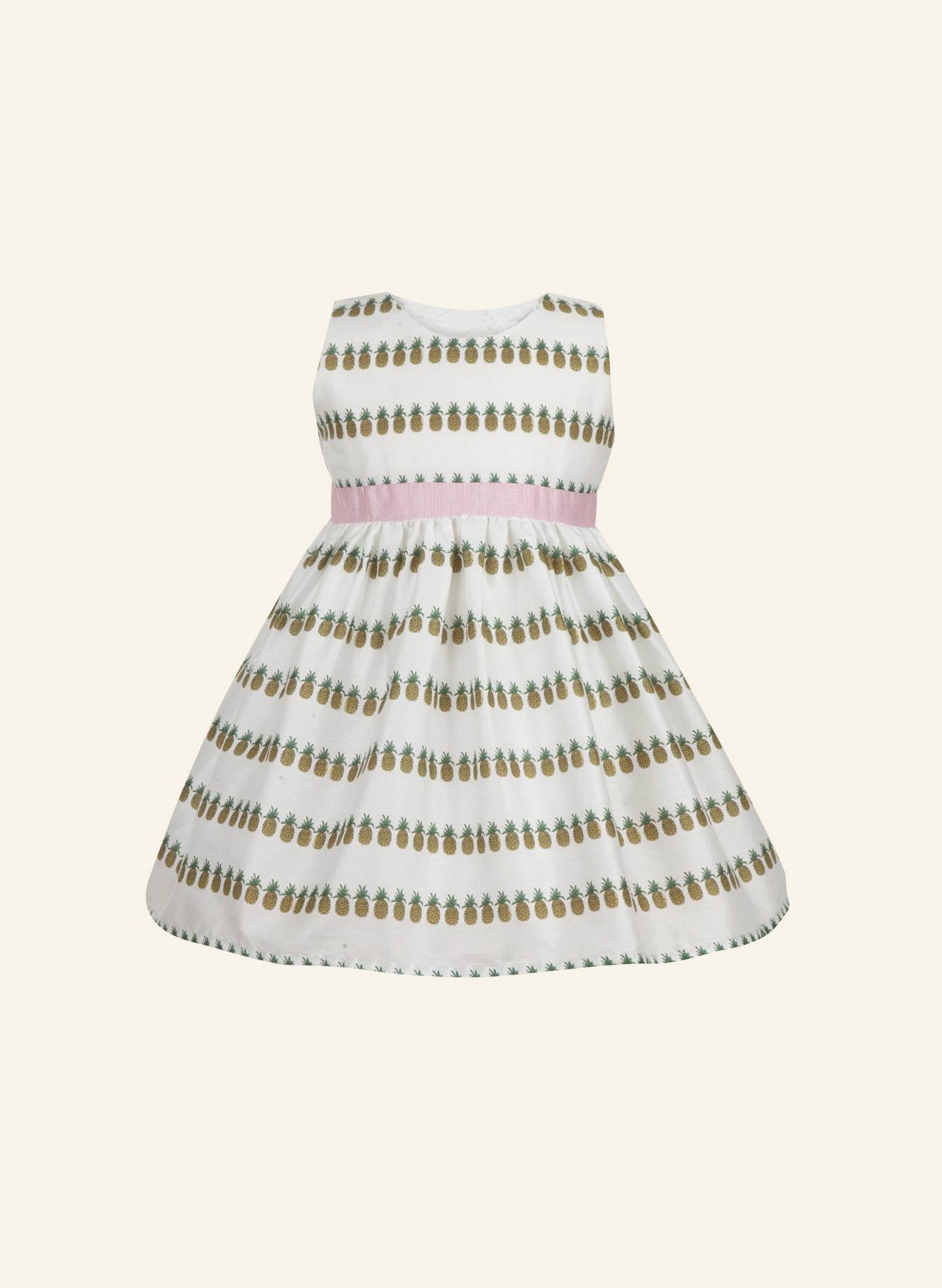 Martha Children's Dress - Ivory Pineapple Heaven