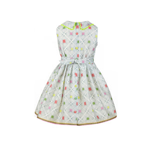 Neon Star Girls' Party Dress | 100% Organic Cotton Sateen