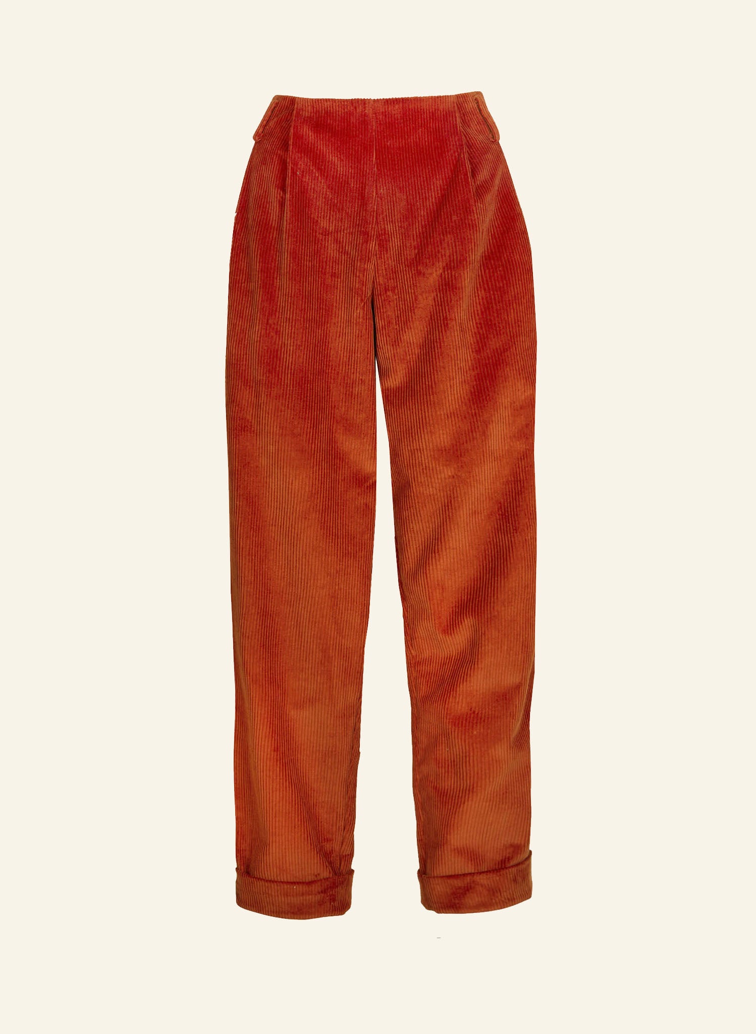 Wilma - Rust Corduroy Trousers