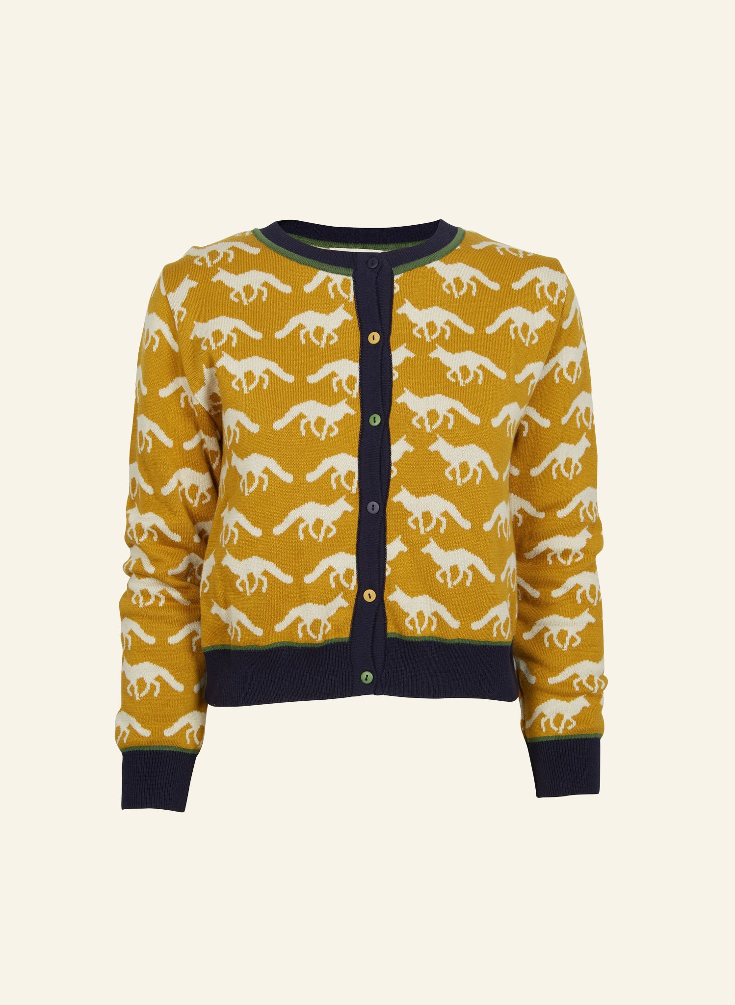 Vera - Mustard Fox Jacquard - Sizes 2XL & 3XL
