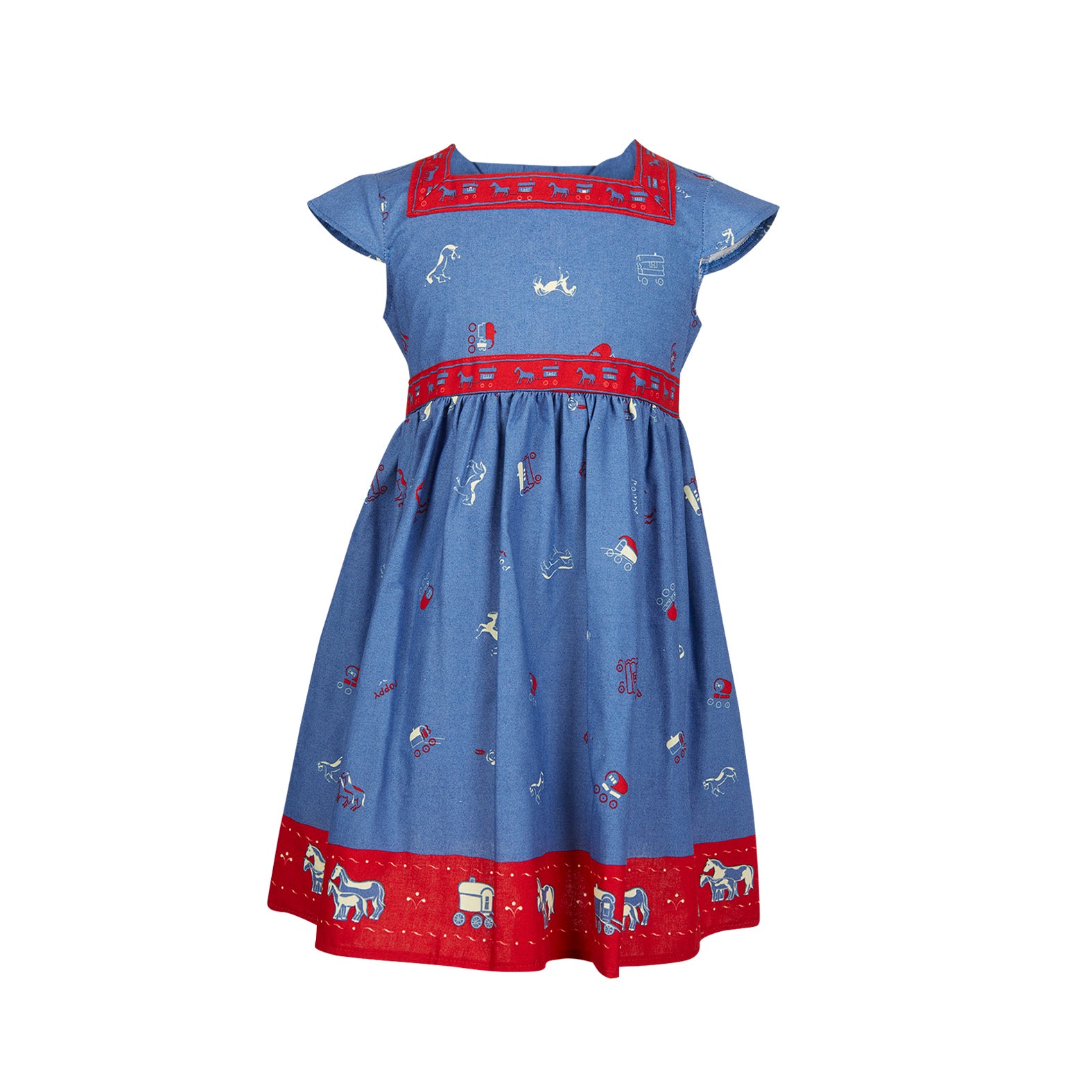 Archive Sale - Poppy - Alicia Dress - Royal Blue Gypsy Caravan