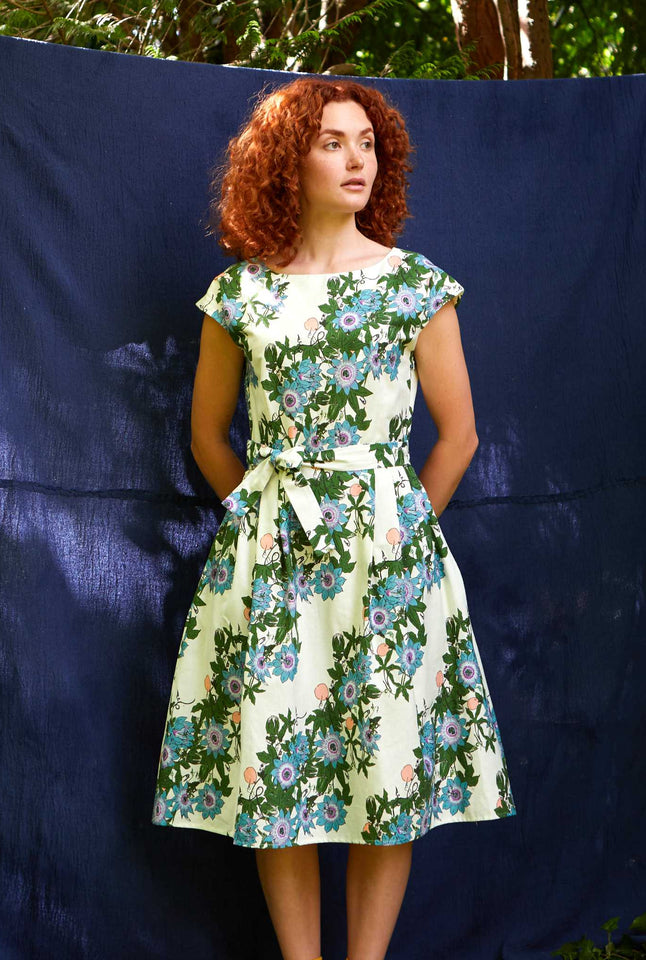 Beatrice Cap - Ivory Passionflower Dress