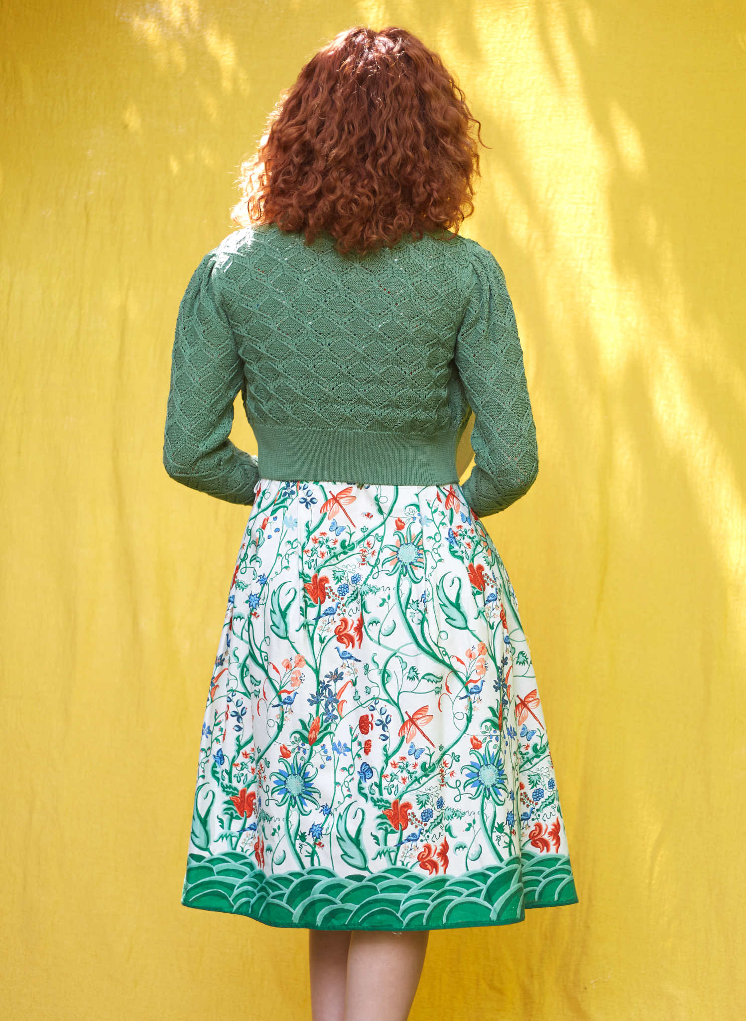 Archive Sale - Size 10 - Beatrice Cap - Ivory Tapestry Dress