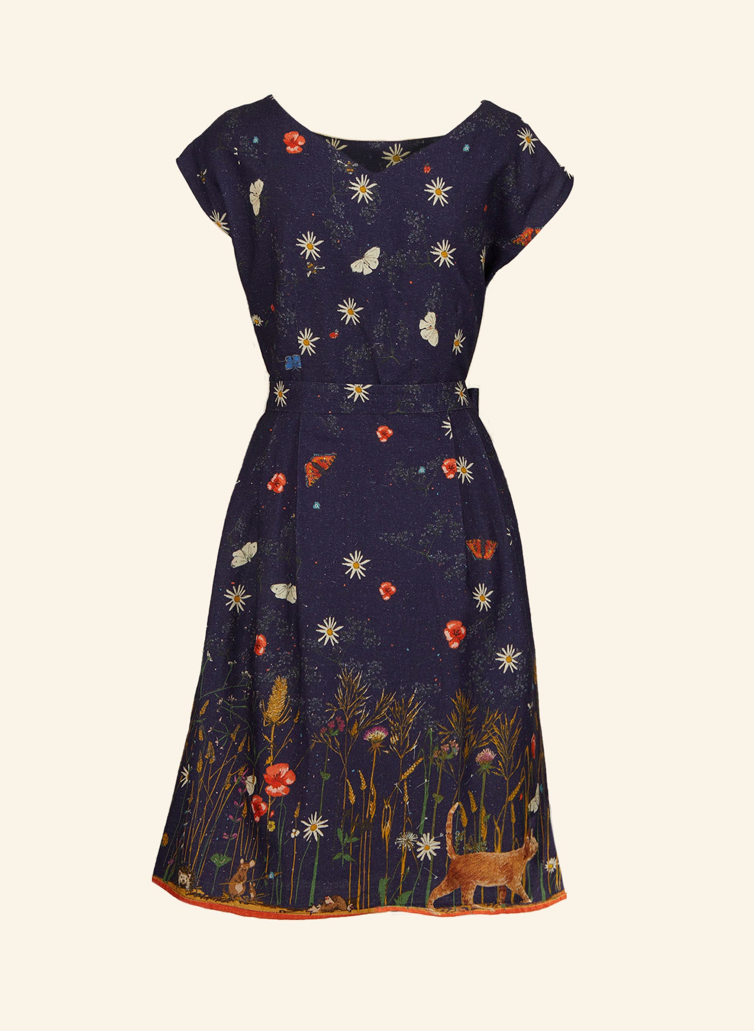 Beatrice Cap - Navy Cornfield Dress