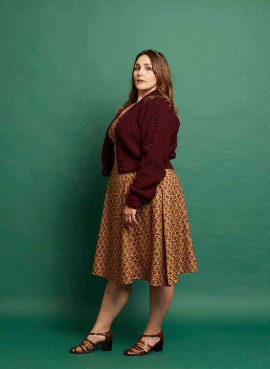 Betty - Heritage Knitwear Berry Cardigan | 100% British Wool
