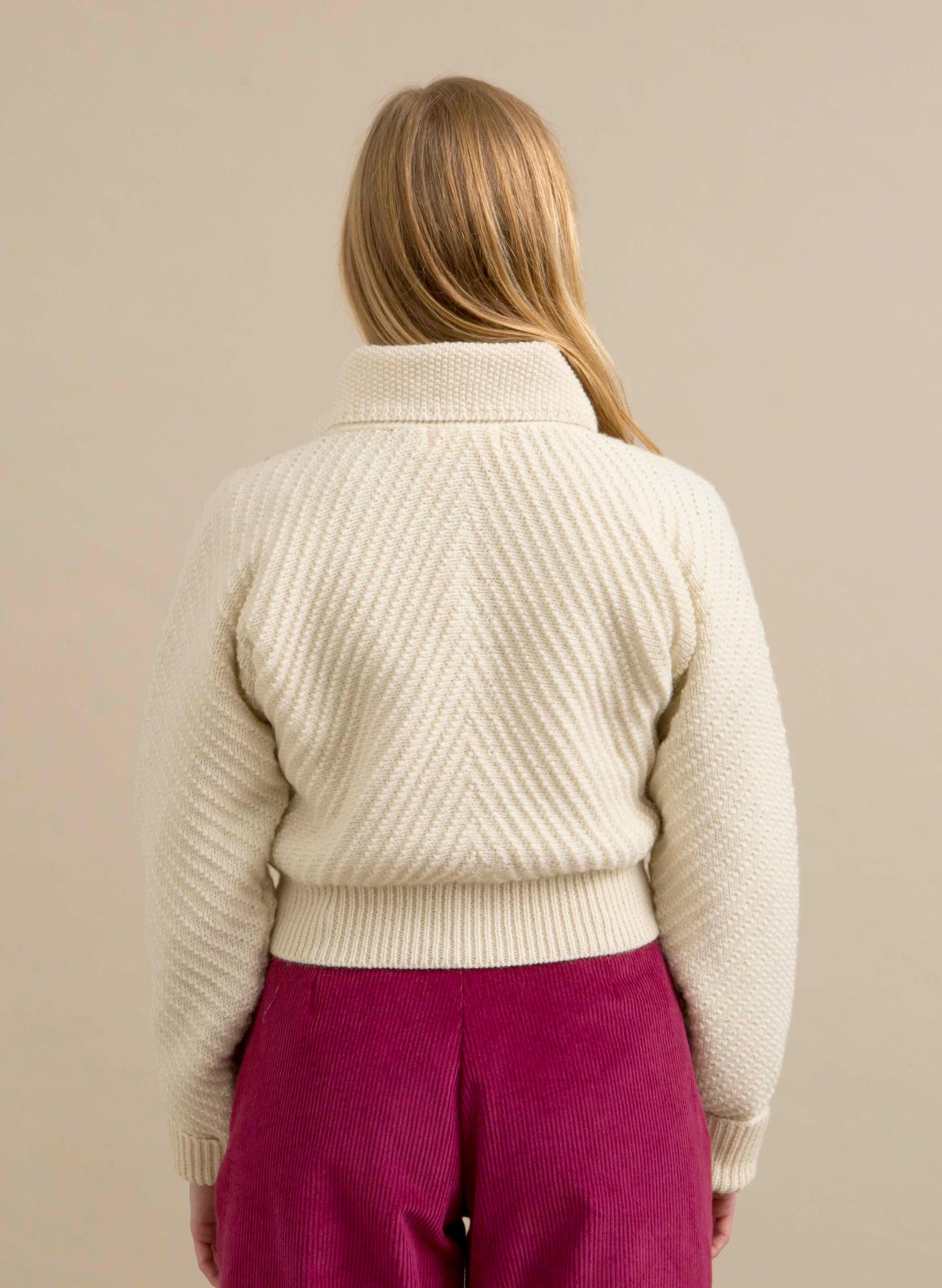 Betty - Heritage Knitwear Cream Cardigan - 100% British Wool