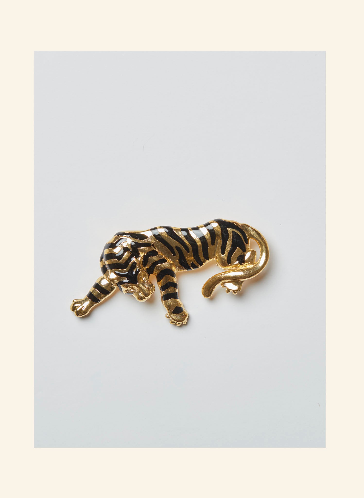 Vintage Palava - Gold Tiger Brooch