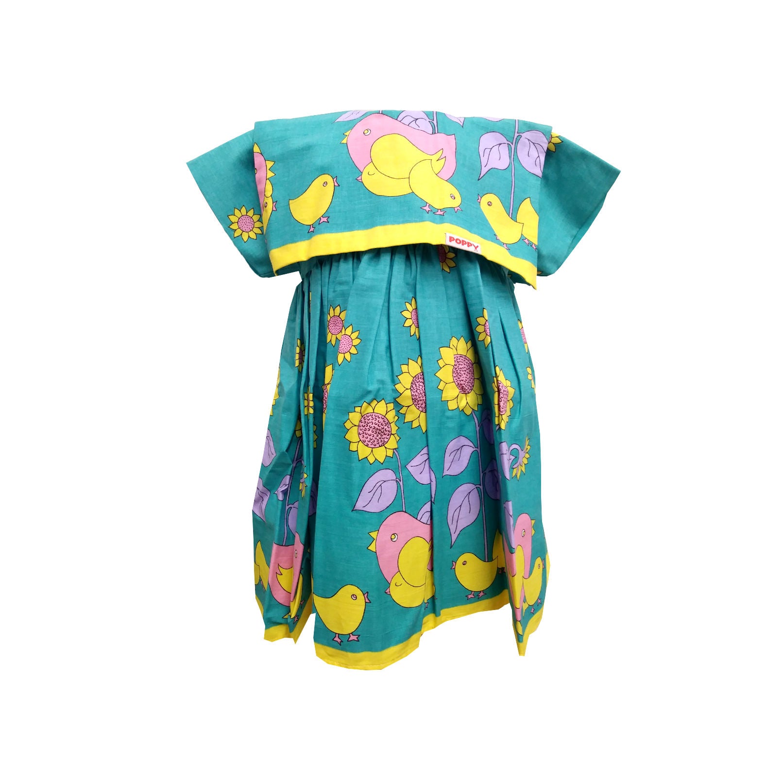 Archive Poppy - Bryony Dress - Turquoise Sunflower