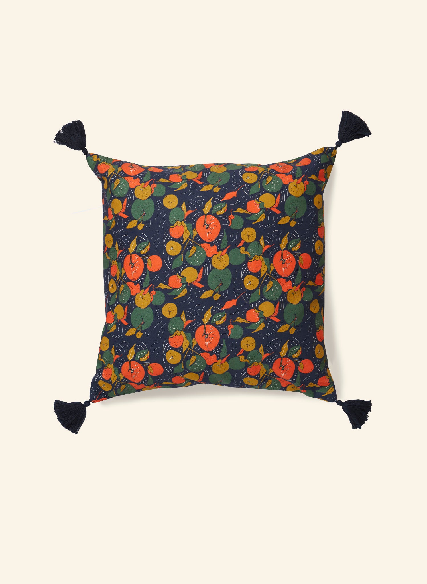 Cushion Cover - Navy Apple Orchard