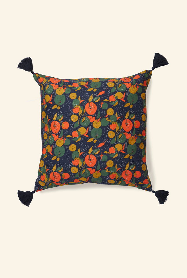 Cushion Cover - Navy Apple Orchard