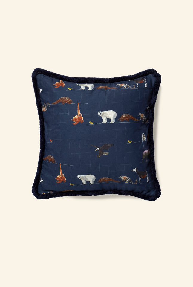 Cushion Cover - Navy Endangered Animals