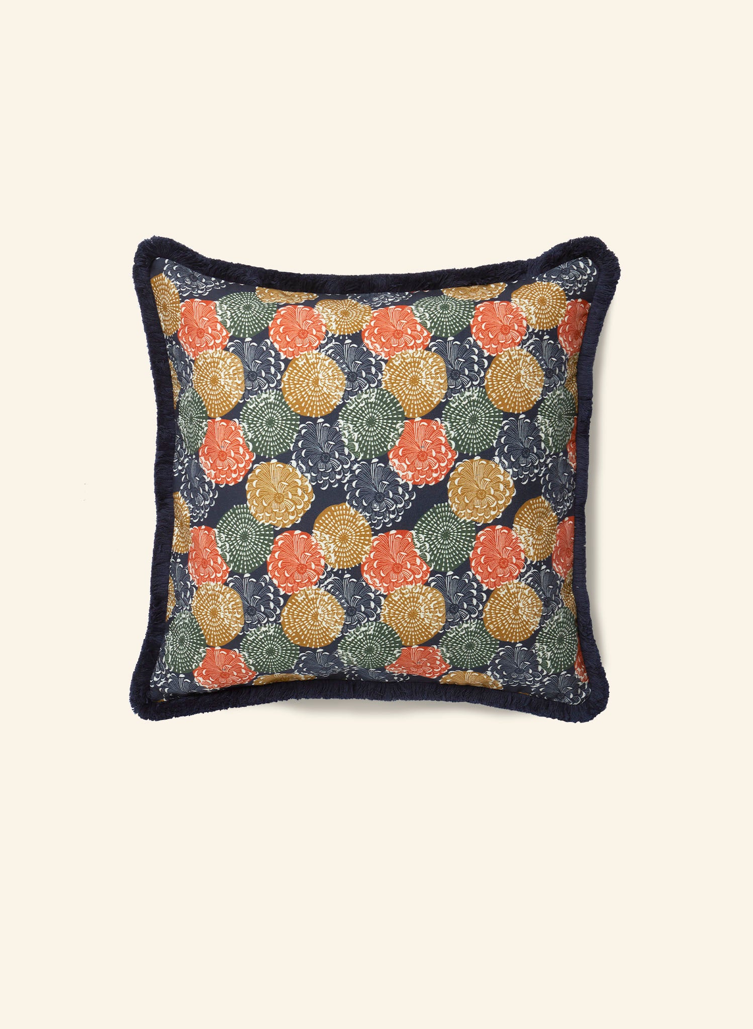 Cushion Cover - Navy Pinecones
