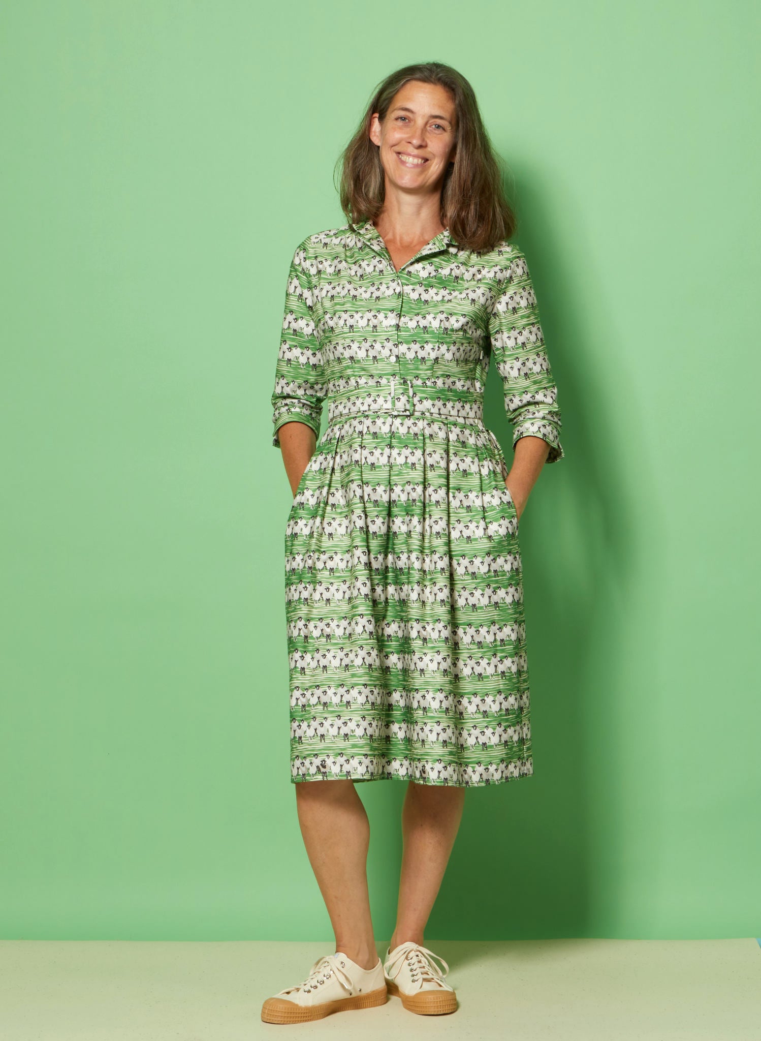 Cynthia - Green Sheep Dress