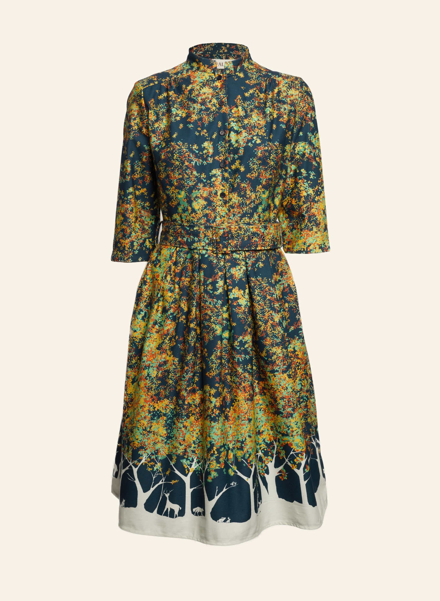 Cynthia - Navy Forest Dress