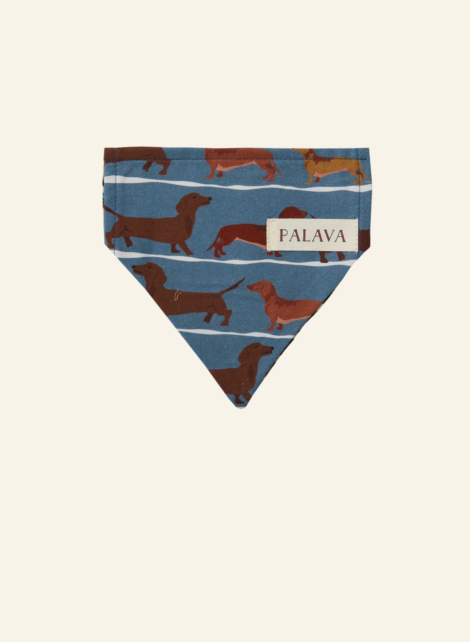 Dog Bandana - Steel Blue Sausage Dog