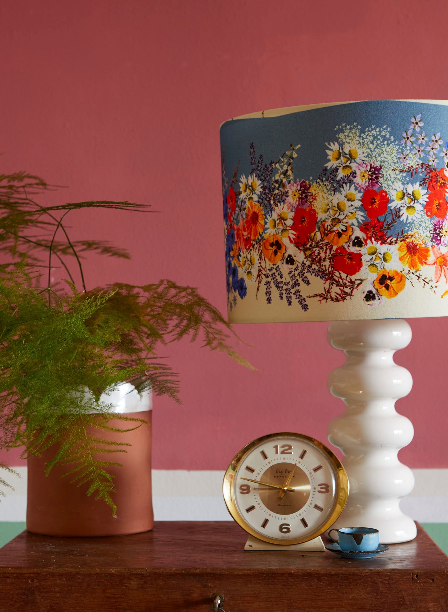 Drum Lampshade - Edible Flowers