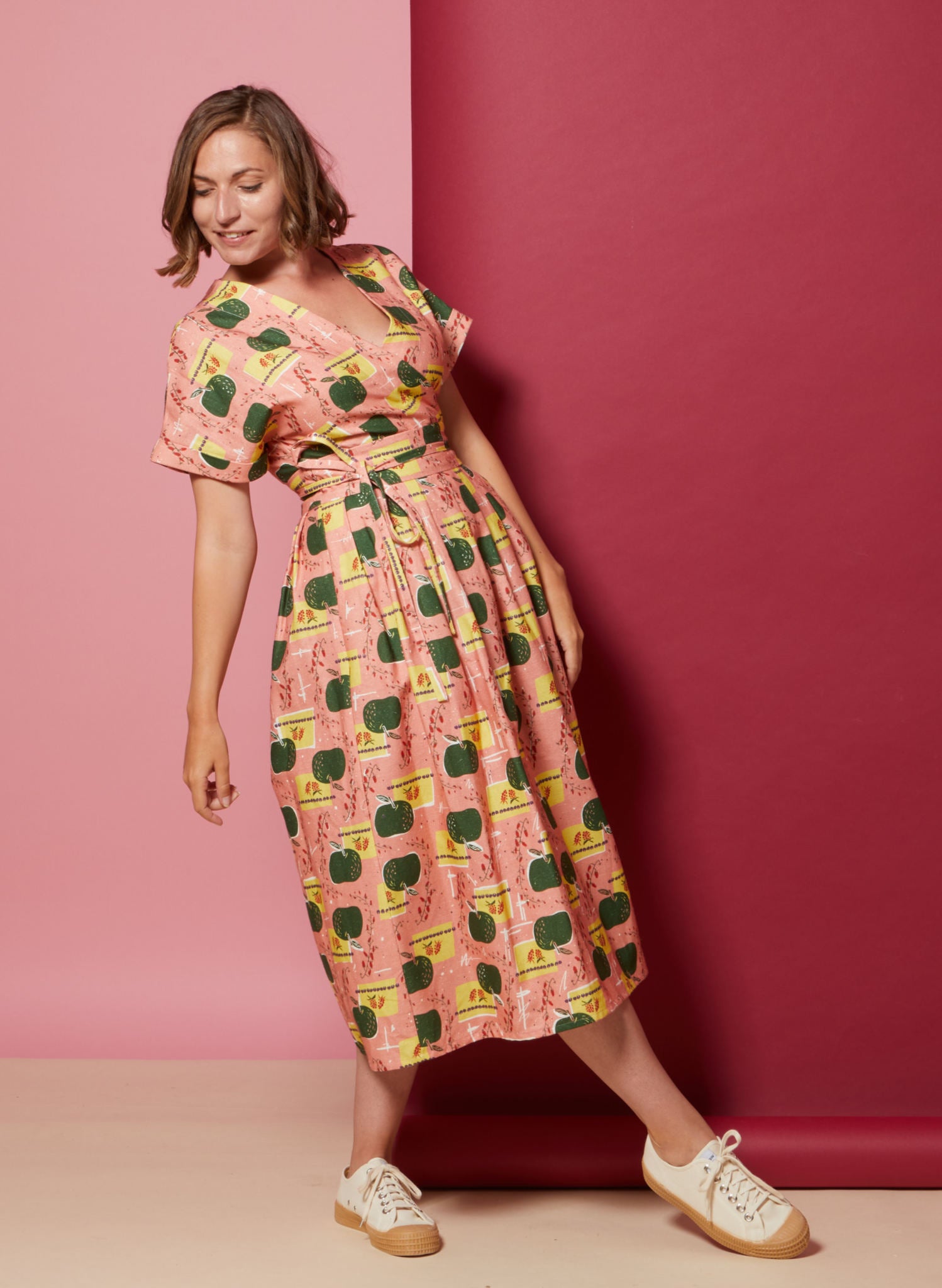 Esme - Pink Apples Dress