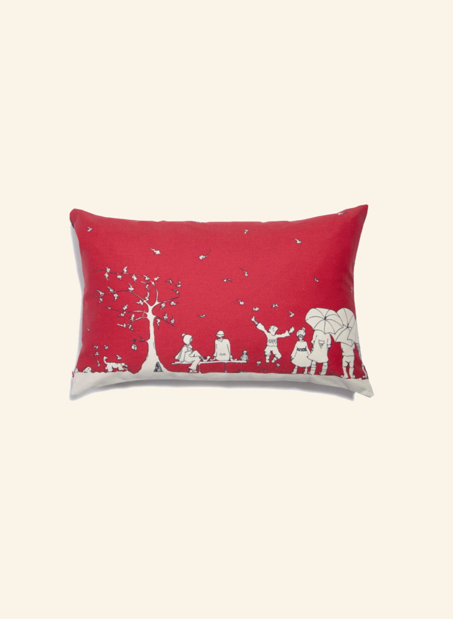 Sample Sale - Cushion Cover - Red/Navy Aunt Eva