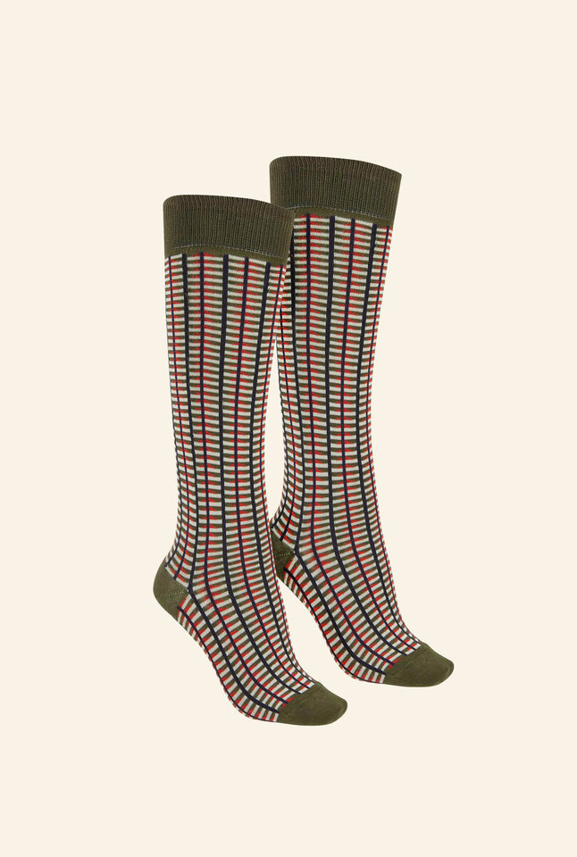 Knee High Socks - Green Barbican - Cotton