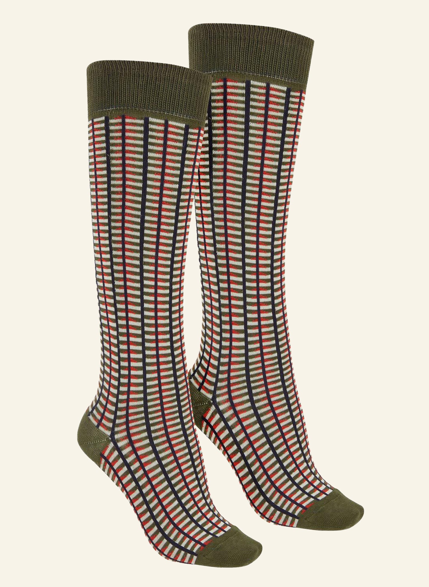 Knee High Socks - Green Barbican - Cotton