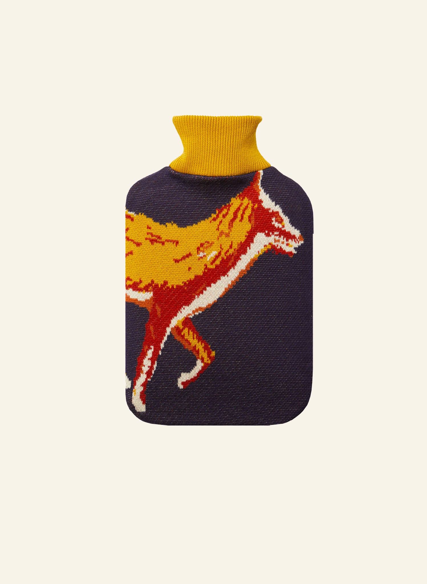 Hot Water Bottle Cover - Navy Fox