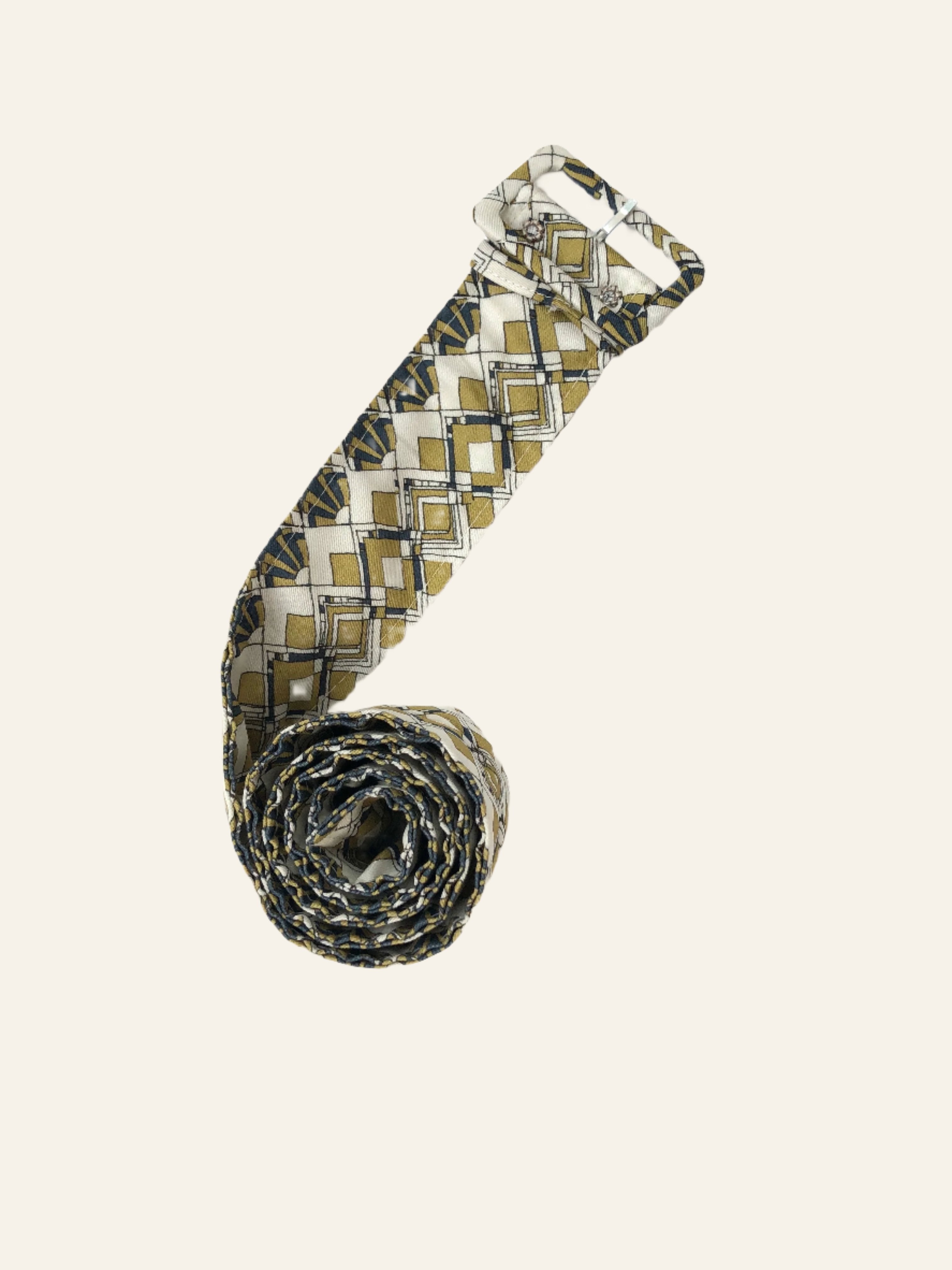 Archive Sale - Buckle belt - Ivory Moving Pictures