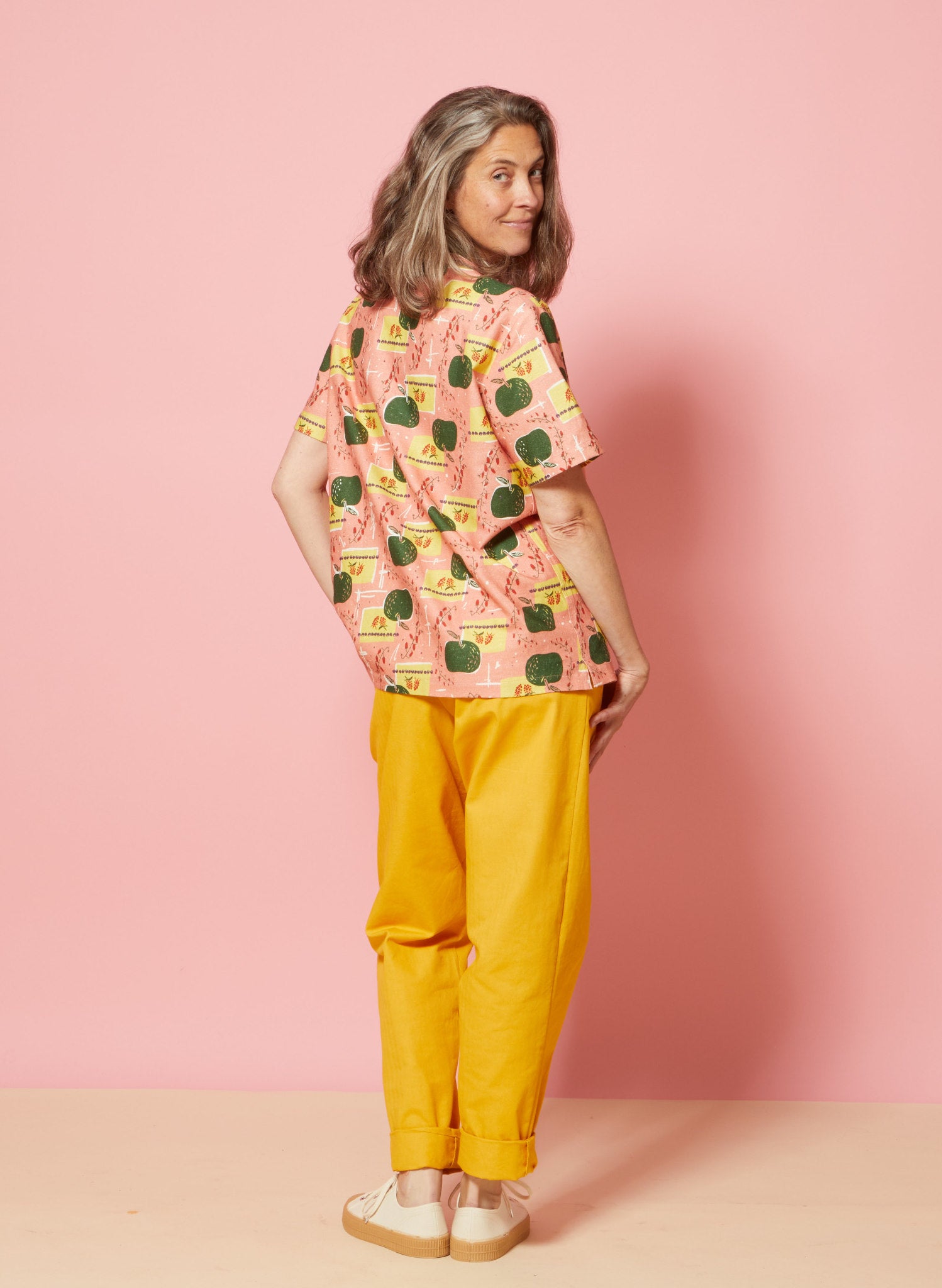 Archive Sale - Size S - Kit - Pink Apples Shirt