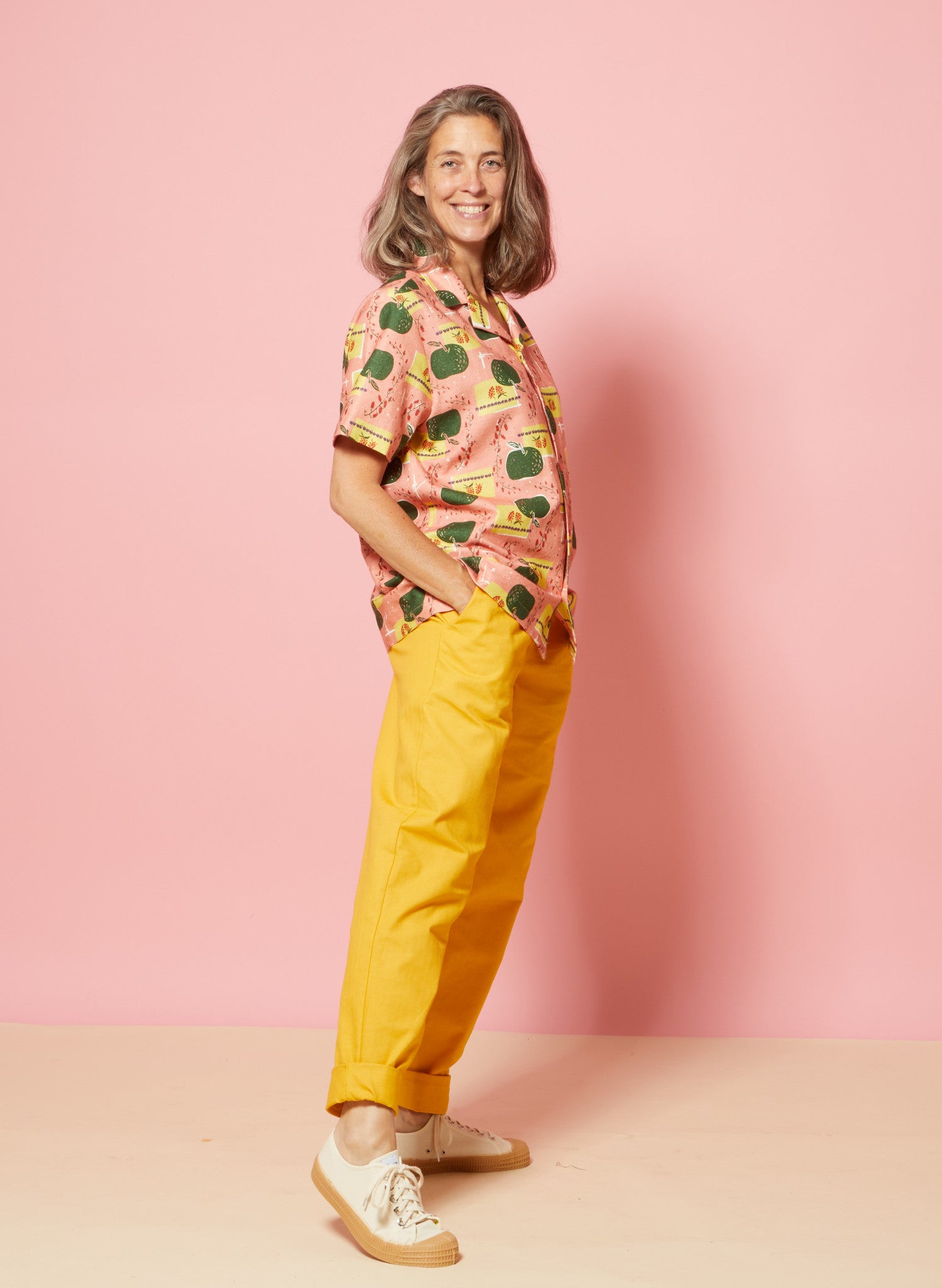 Archive Sale - Size S - Kit - Pink Apples Shirt