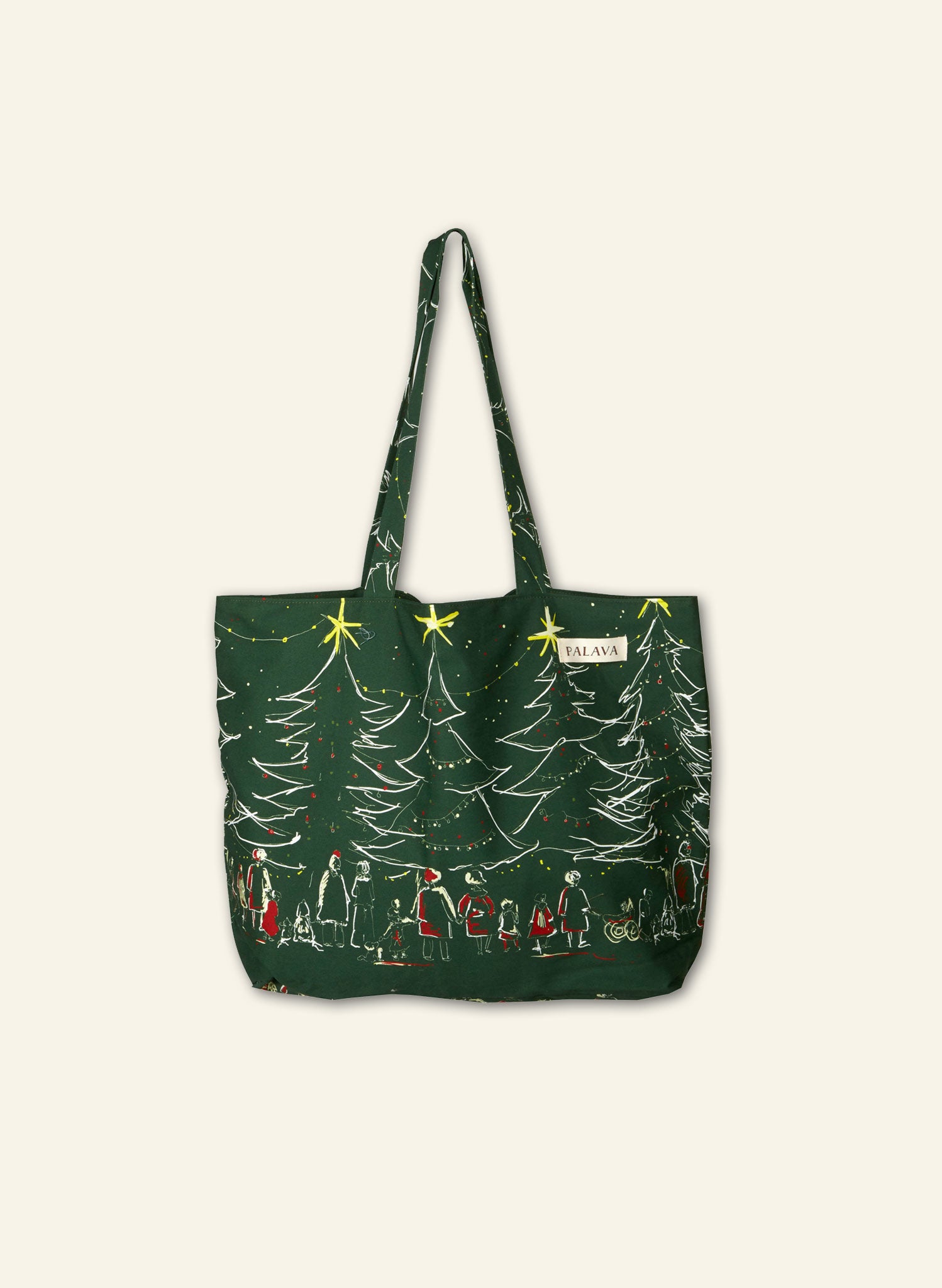 Large Shopper - Green Christmas