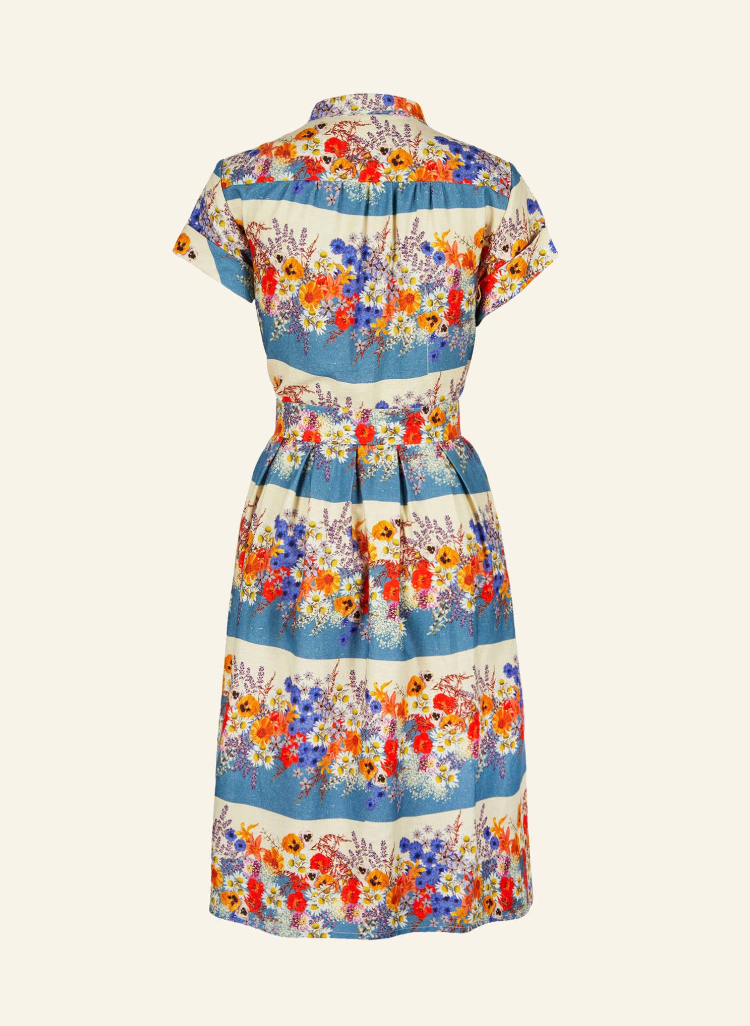 Louise - Chalk Blue Edible Flowers Dress