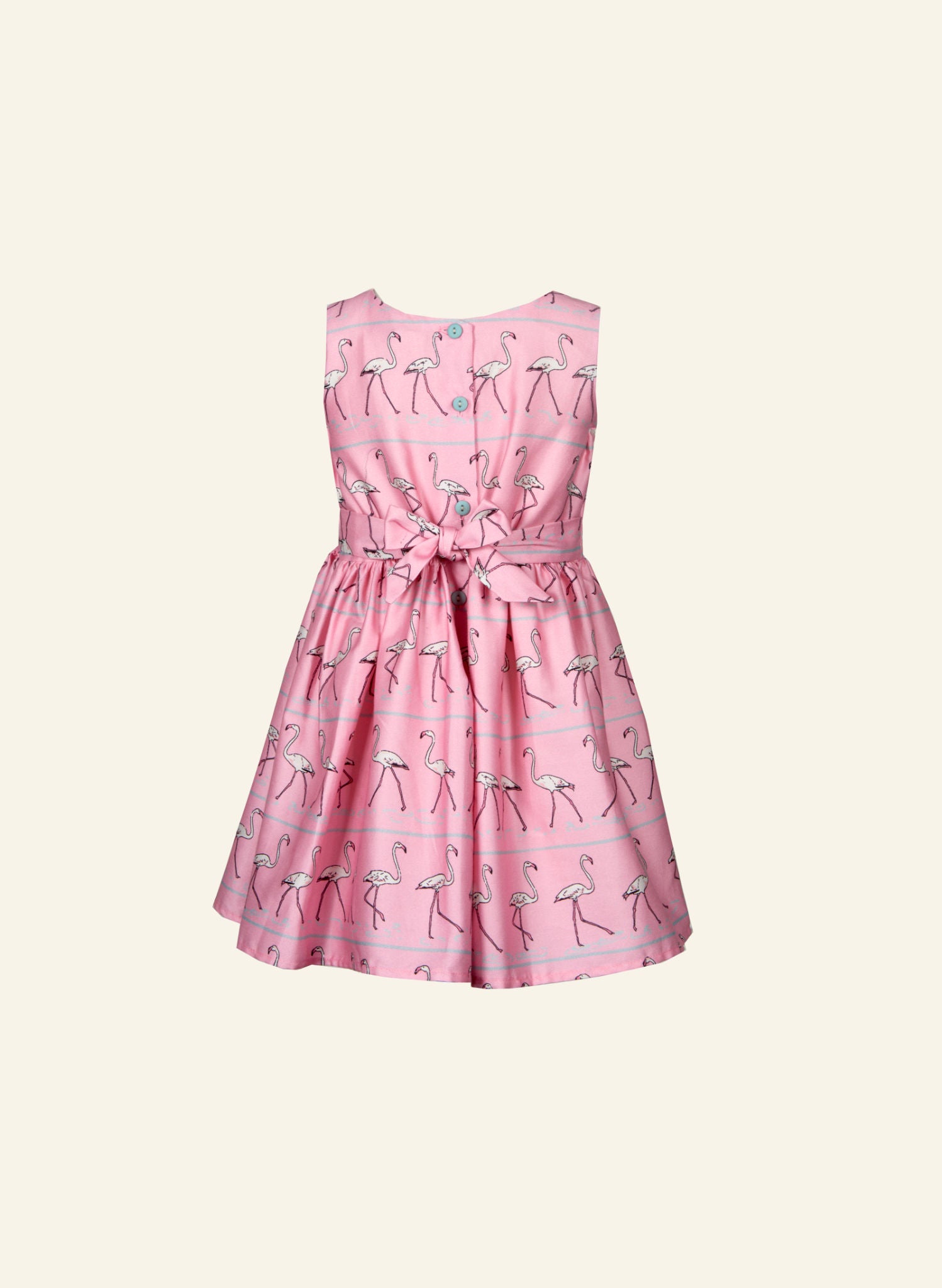 Martha - Pink Flamingo Dress | 100% Organic Cotton Sateen
