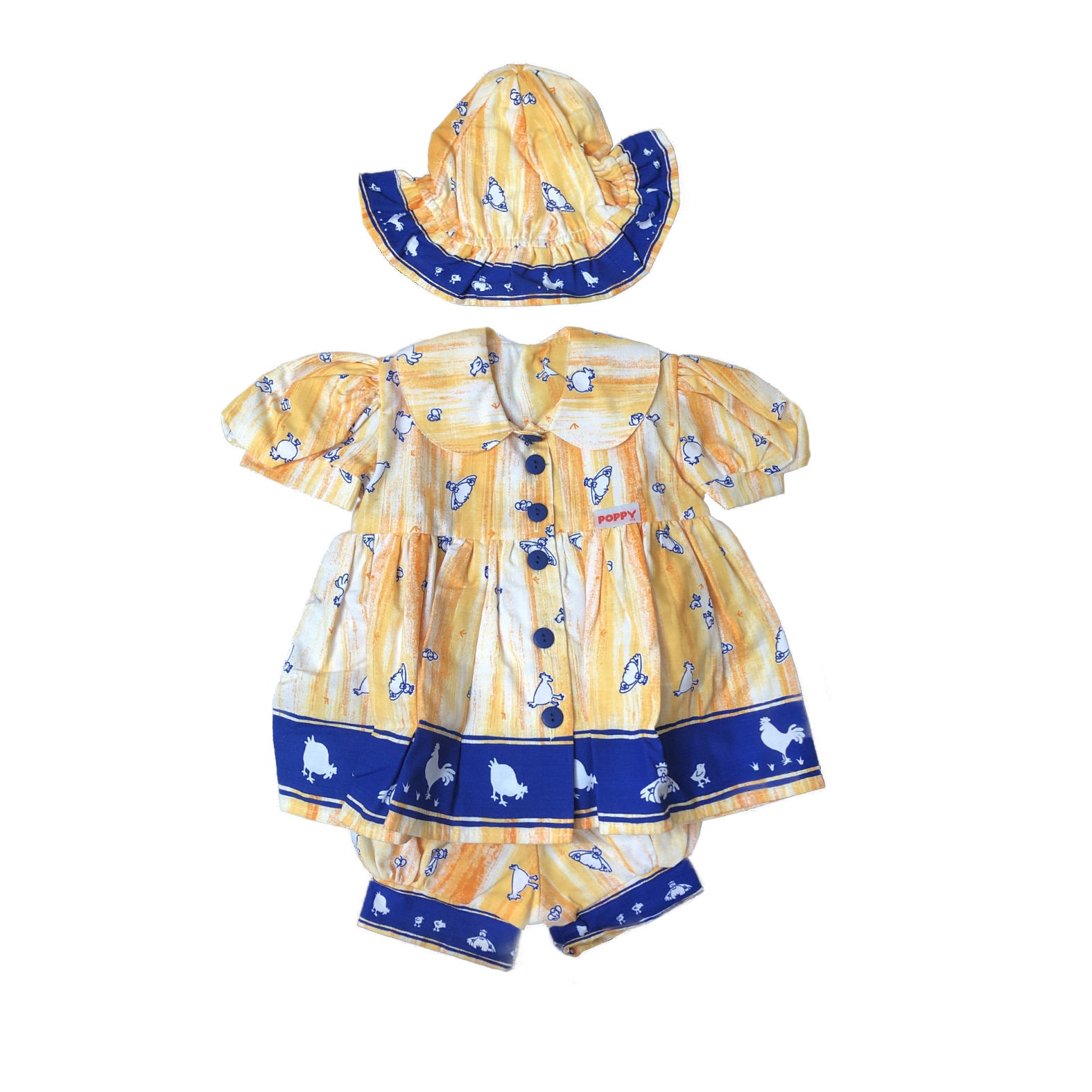 Archive Sale - 0-3M - May Dress- Hens- Marmalade