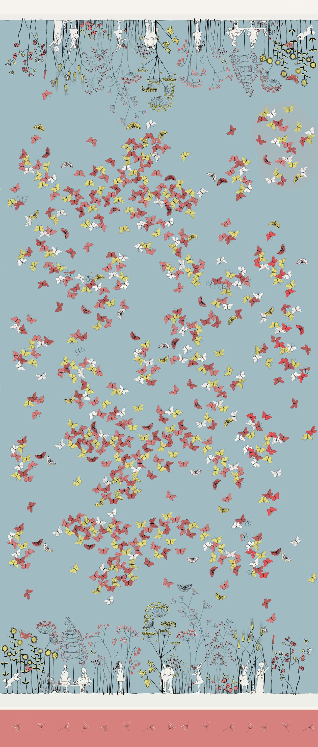 Chasing butterflies - light blue - Palava