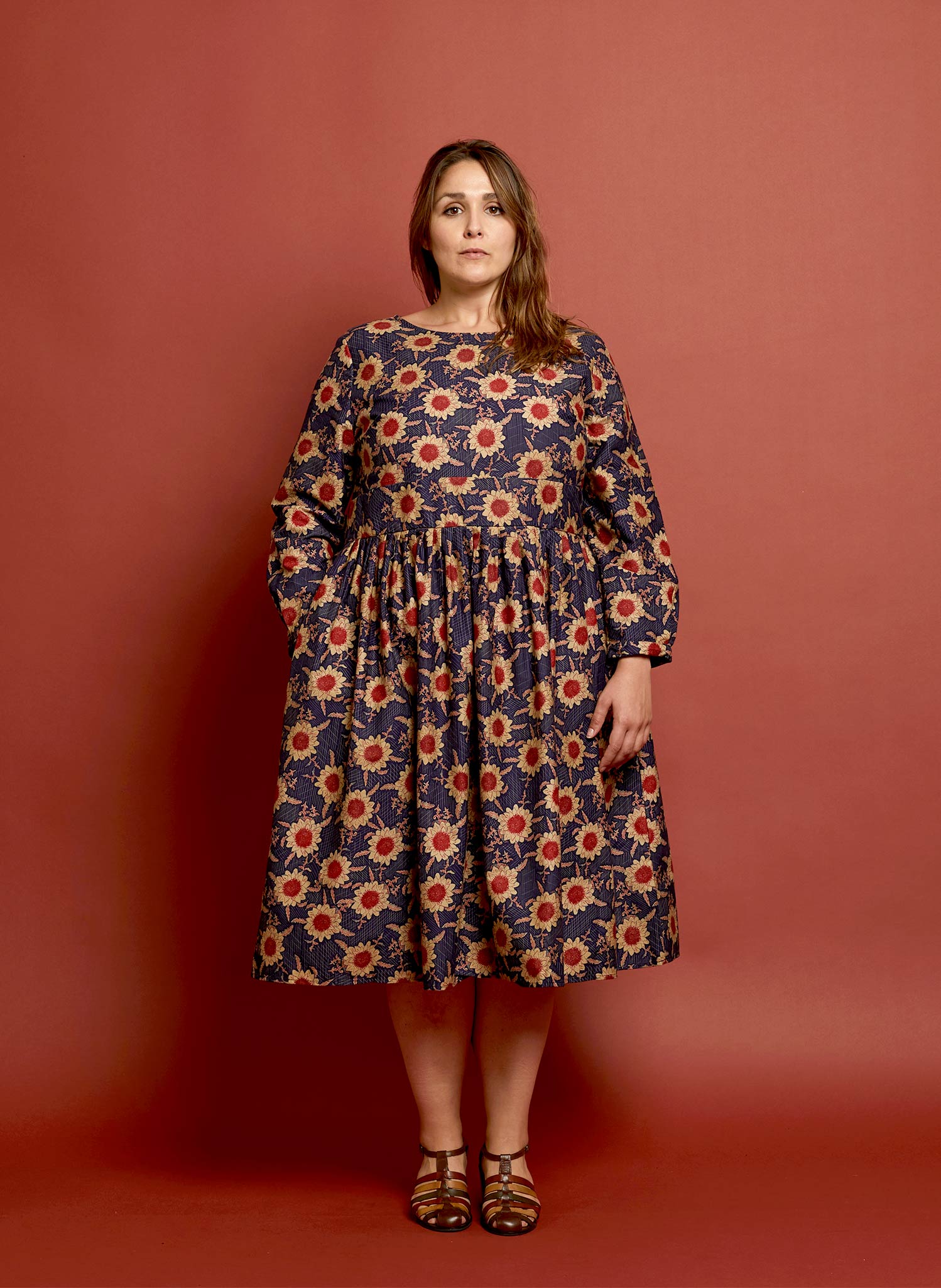 Philippa Dress - Navy Artichoke