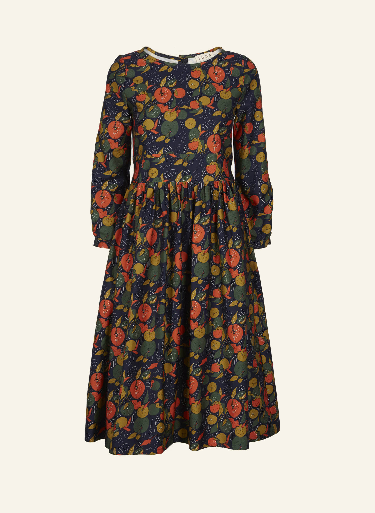 Archive Sale - Size S - Philippa - Navy Apple Orchard Dress