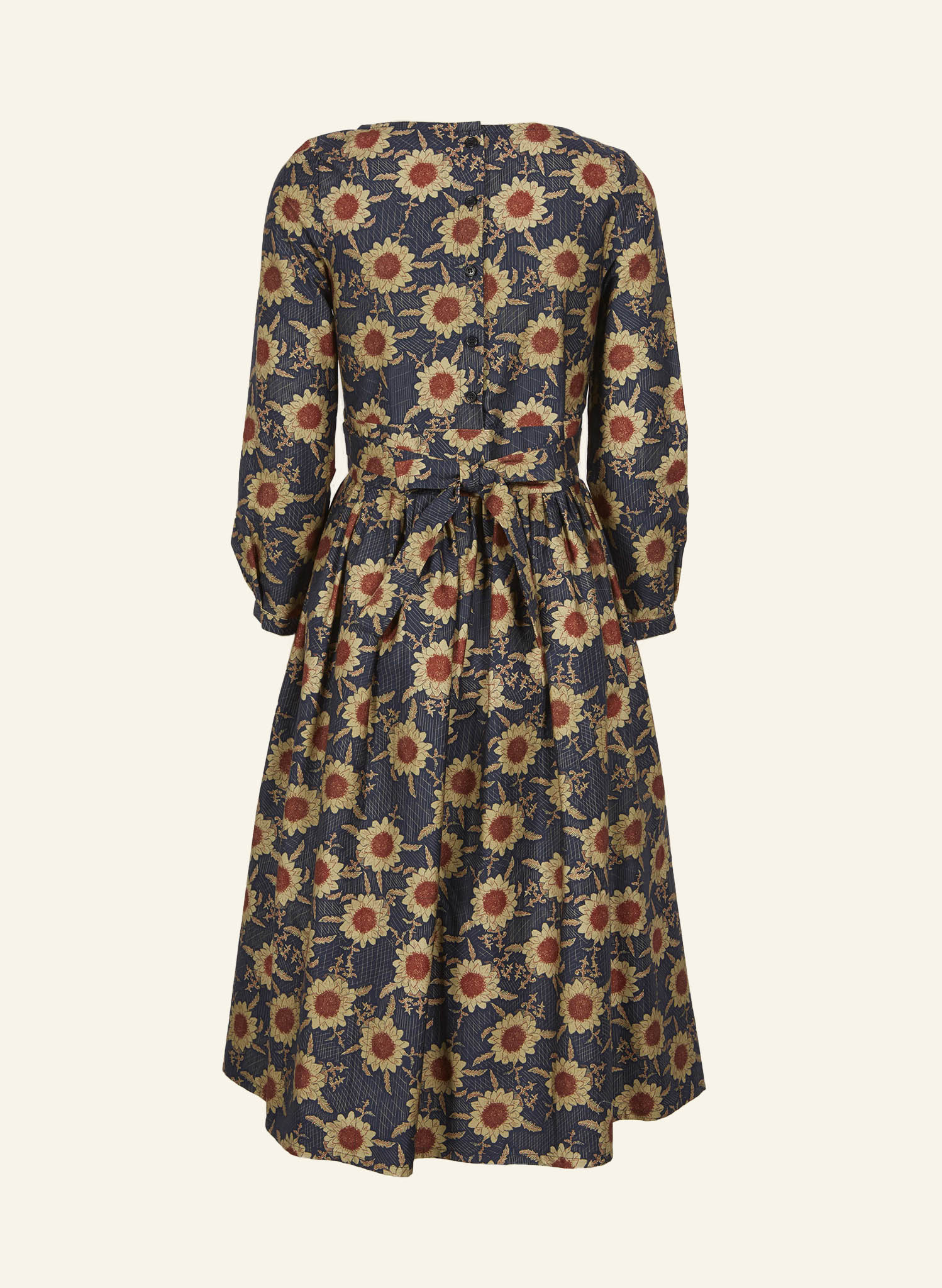 Philippa Dress - Navy Artichoke Print