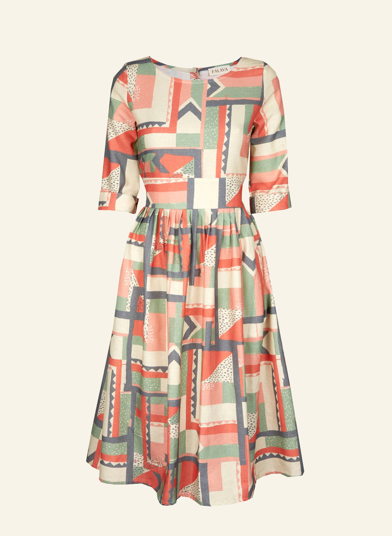 Philippa - High Wire Mint Dress | Cotton - Linen Blend