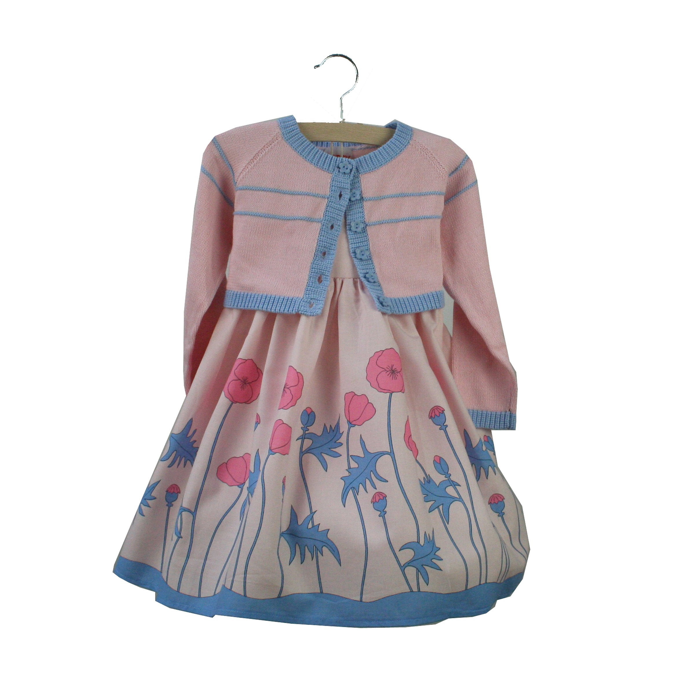 Archive Sale - Poppy - Age 4-5 - Pink Knit Bolero cardigan