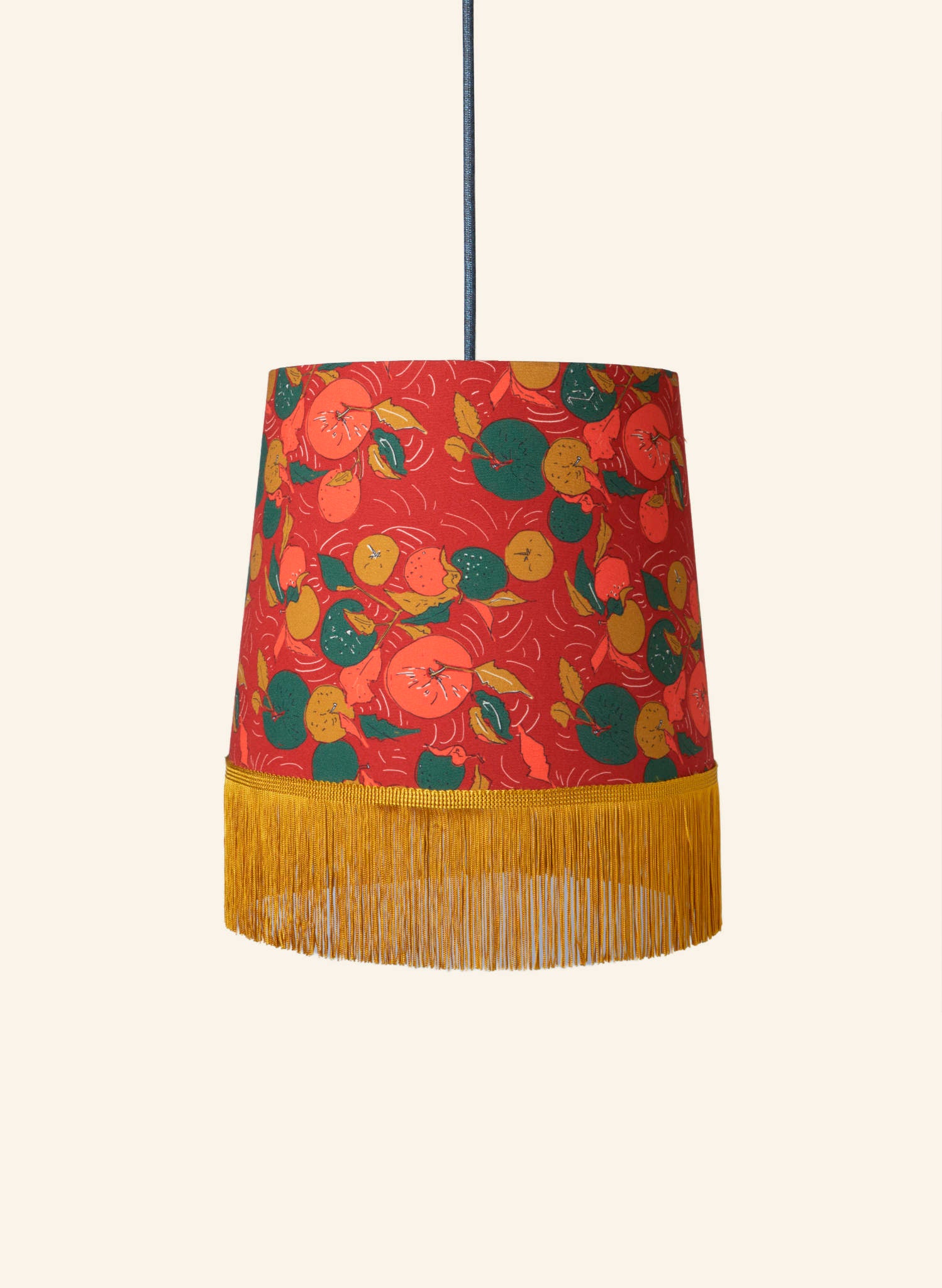Empire Fringe Lampshade - Red Apple Orchard