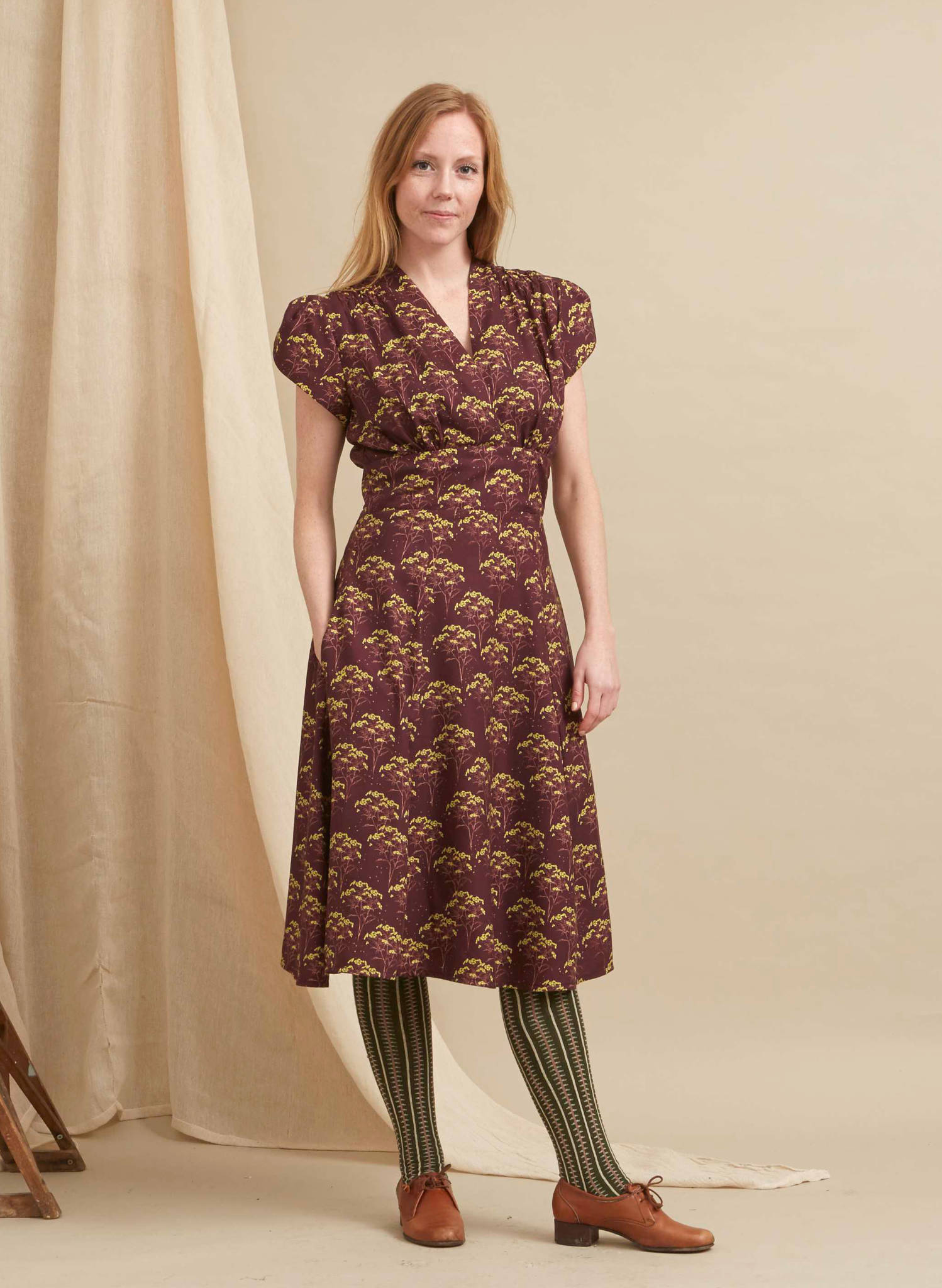 Rita - Blackcurrant Tansy Dress