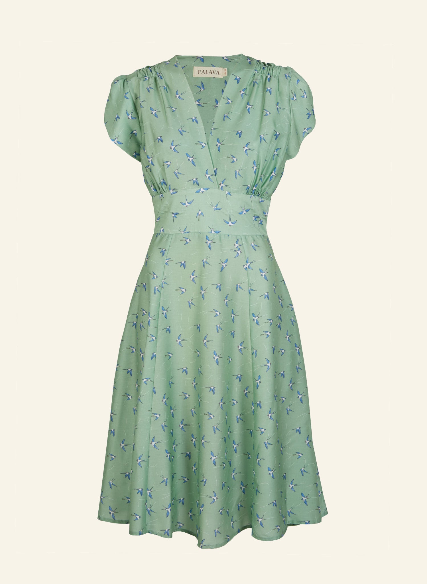 Rita - Green Swallows Dress