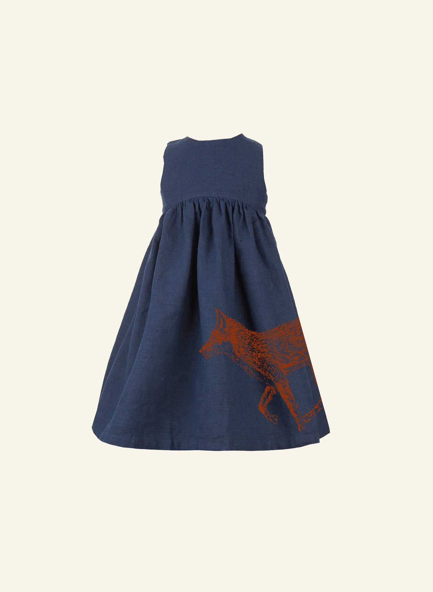 Rosie - Navy Fox Children's Dress | Linen