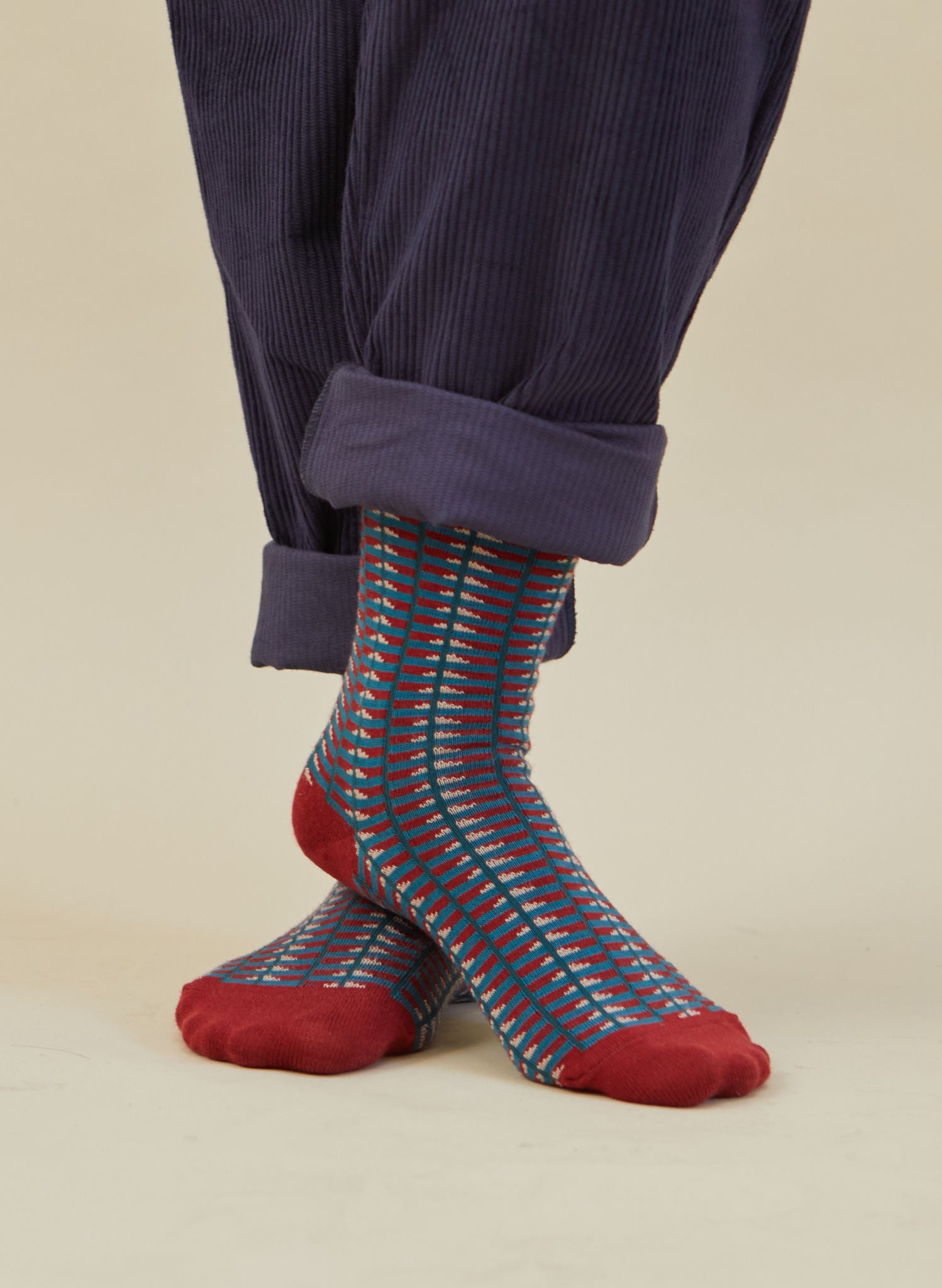 Knee High Socks - Burgundy Barbican