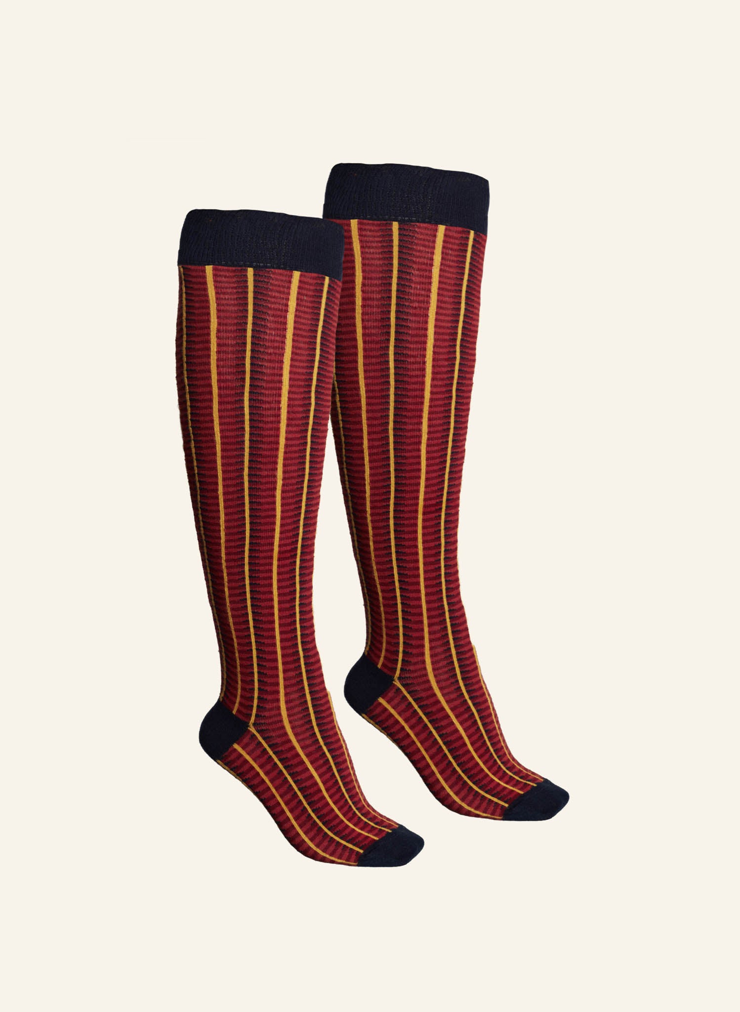 Knee High Socks - Crimson Barbican